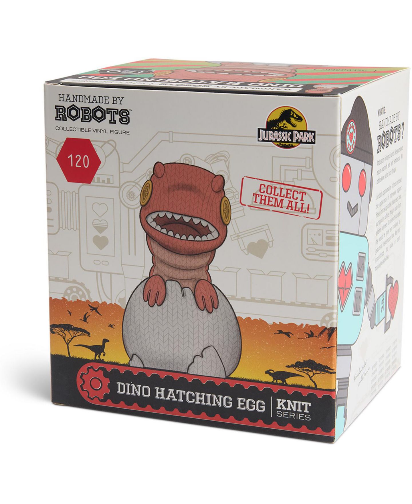 Детская фигурка Handmade By Robots Jurassic Park 5.7" Dino Hatching Egg #120 Vinyl Figure, Ages 3+ — фото 5