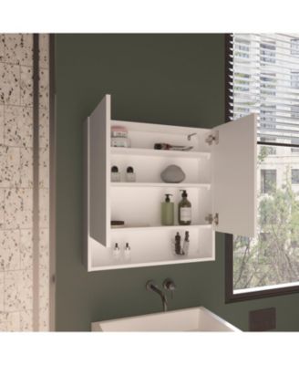 1Pc Engineered Wood 2 Doors, 4 Shelves & Modern Finish Medicine Cabinet