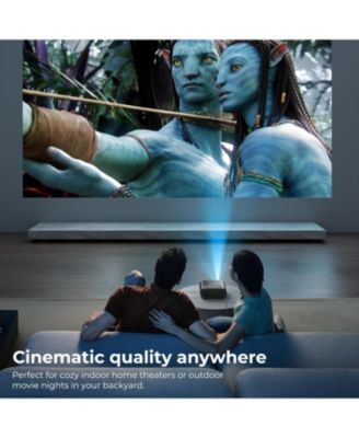 Projector with WiFi & Bluetooth - 800 ANSI Lumens Home Theater, Officially Licensed Netflix/Prime Video/YouTube,  HDMI/USB