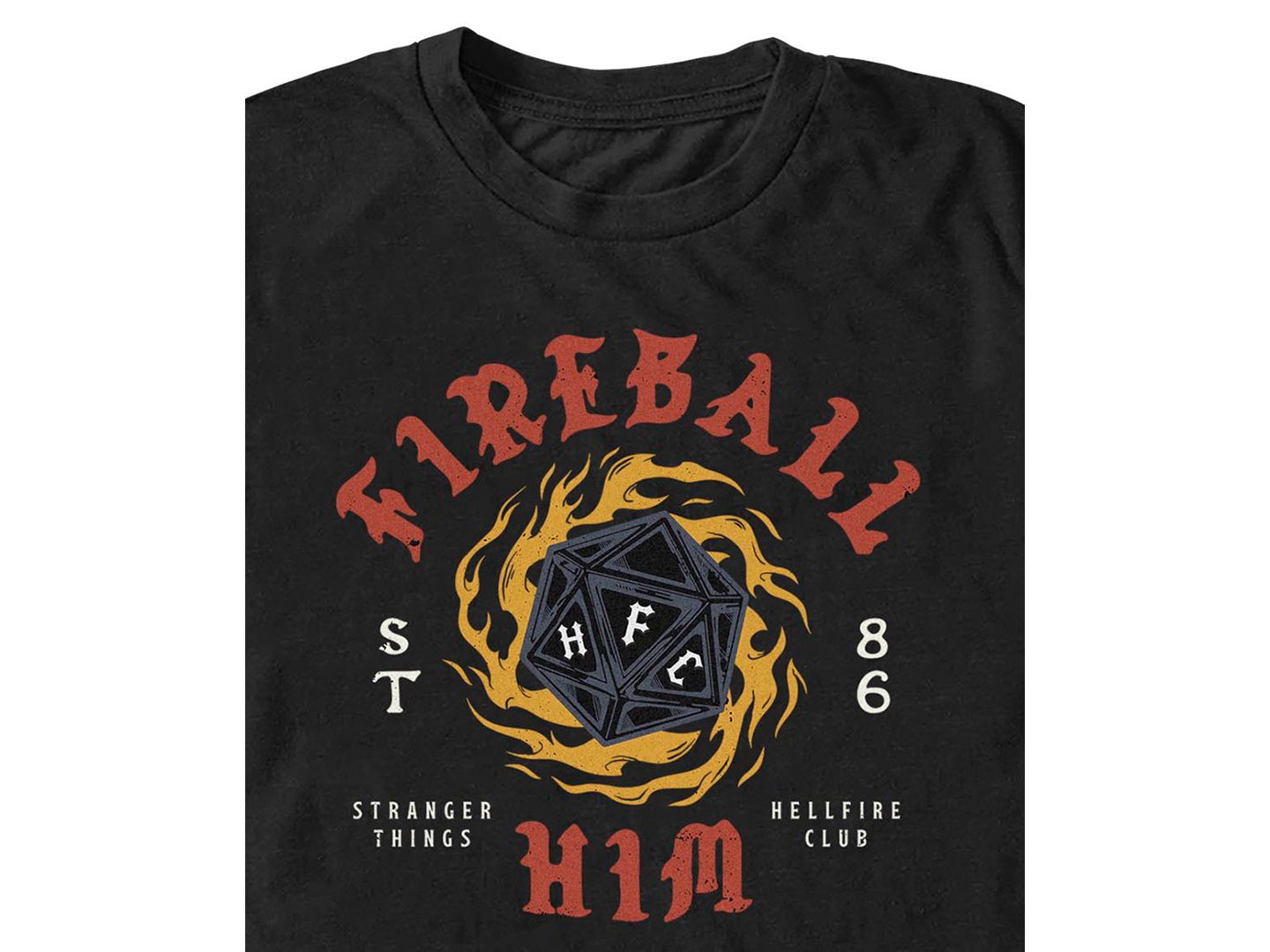 Мужская футболка Fifth Sun Stranger Things Crewneck Regular Fit, цвет: Чёрный — фото 3