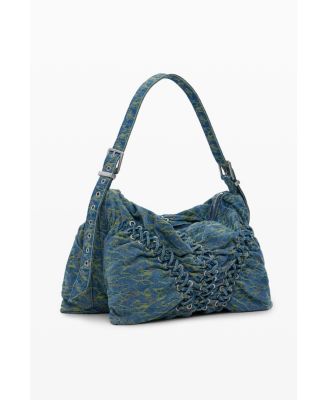 Women's Large braided denim bag
