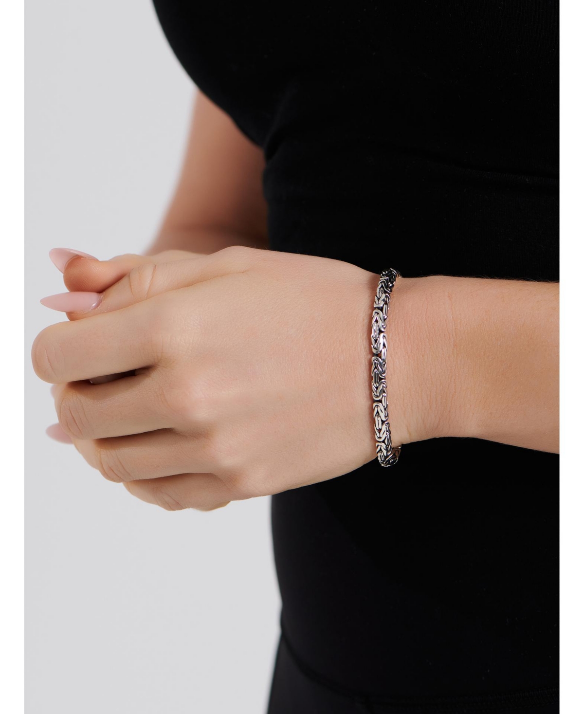 Devata Borobudur Oval 5mm Chain Bracelet in Sterling Silver