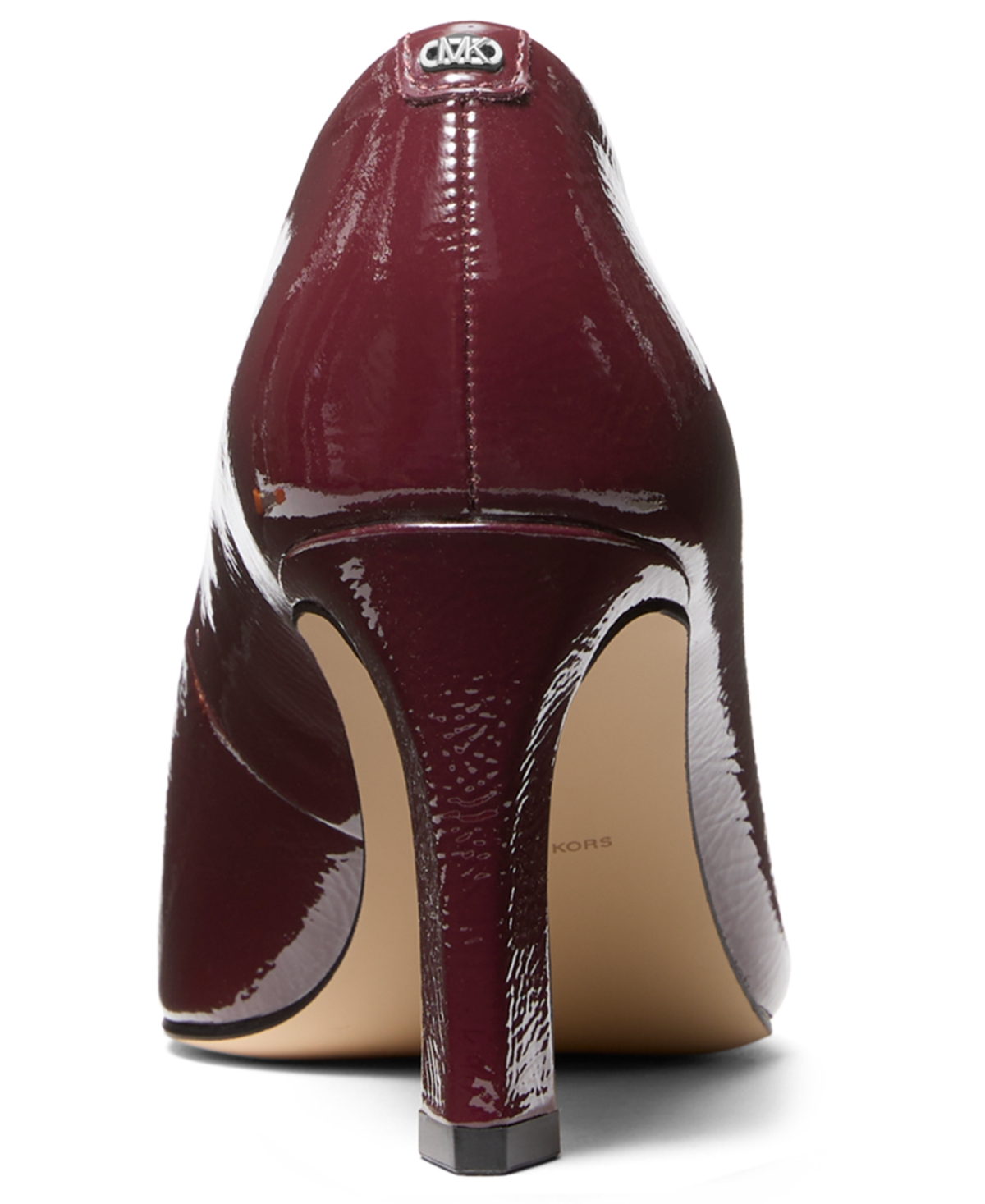 Michael Kors Darrah Crackled Patent Leather Pump In Burgundy
