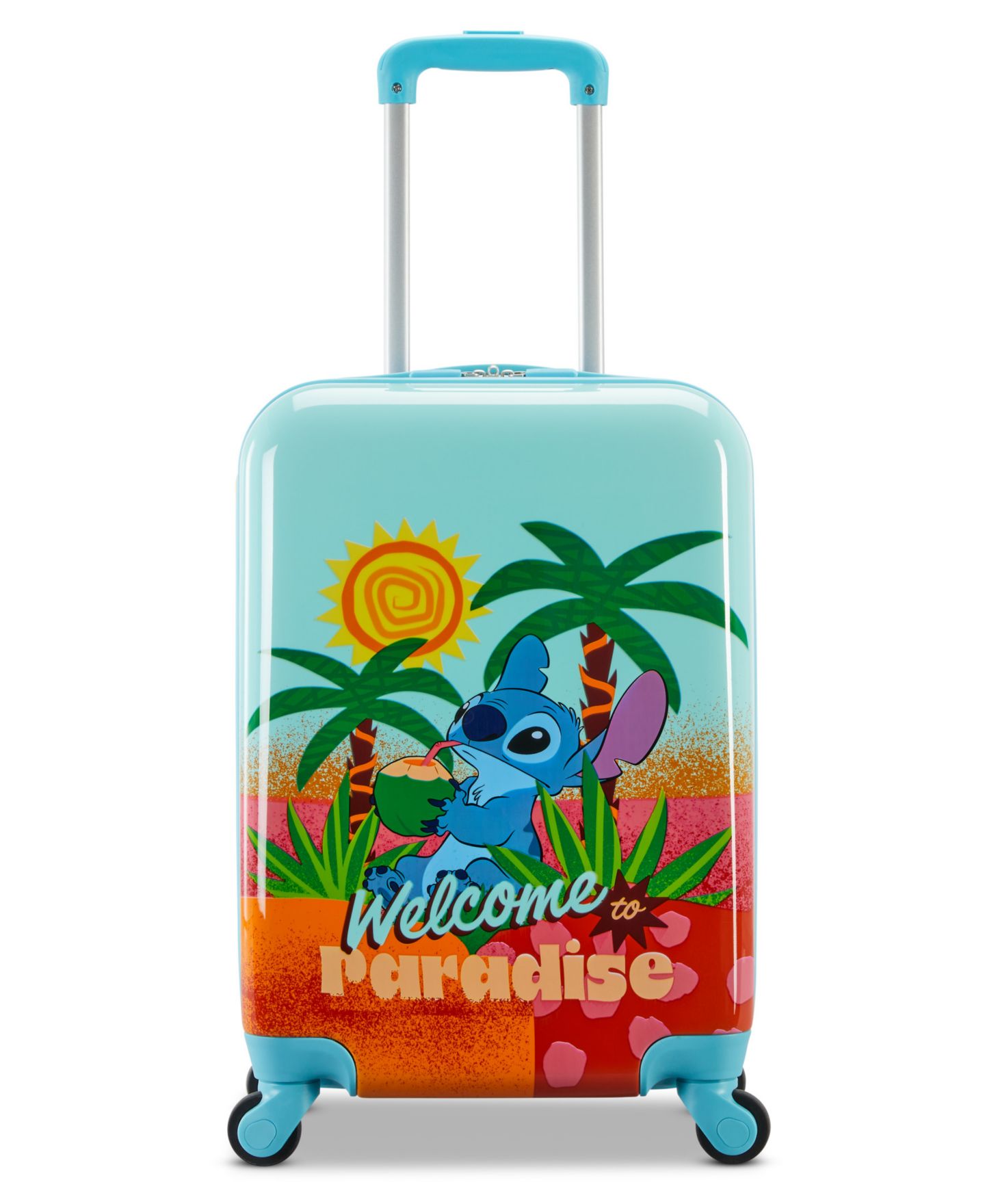 Чемодан Disney by American Tourister Stitch 18" Hardside Carry-On Spinner Luggage, цвет: Разноцветный — фото 2