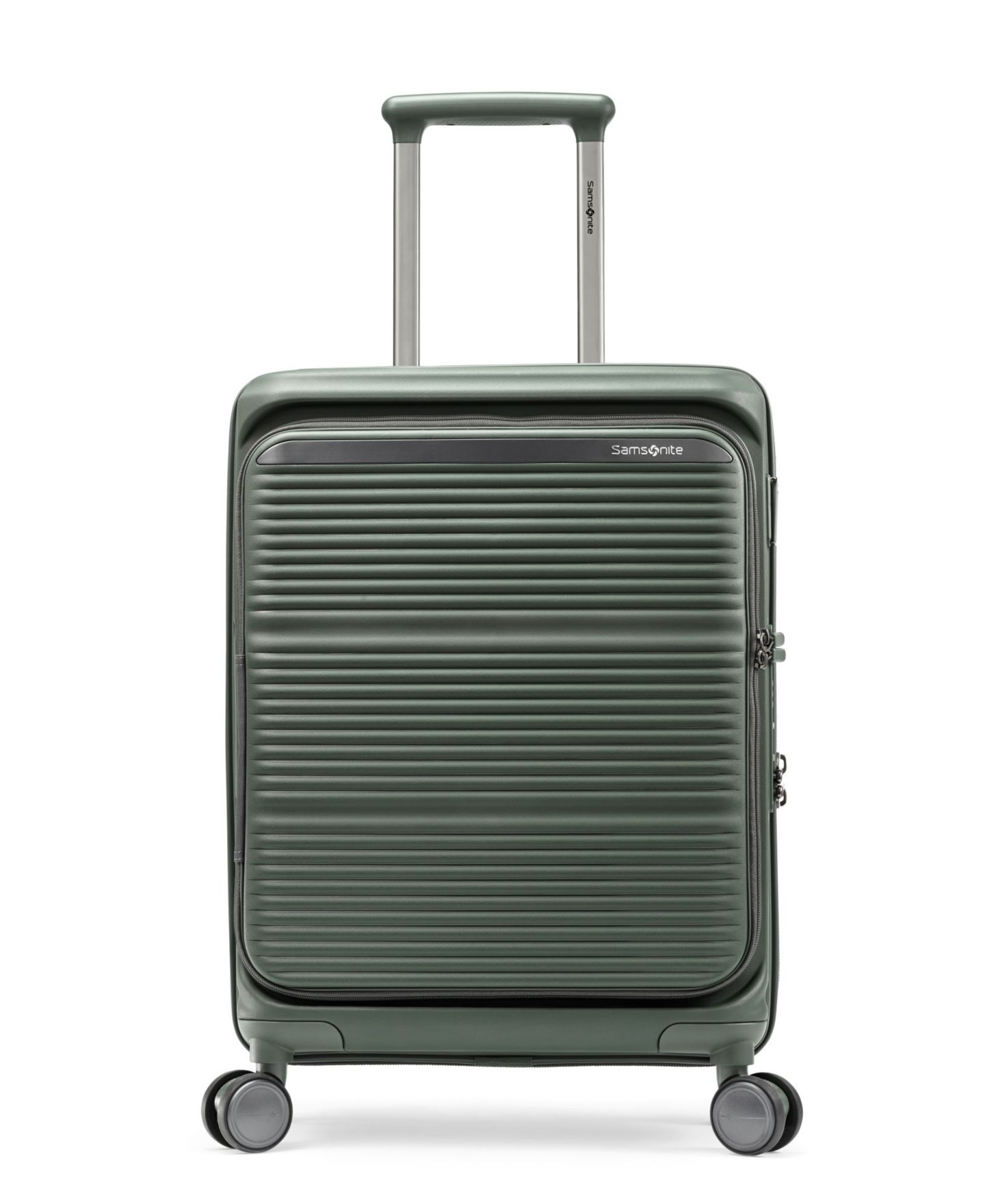 Чемодан Samsonite Paralux Global 22" Hardside Carry-On Spinner Luggage, цвет: Оливковый — фото 2