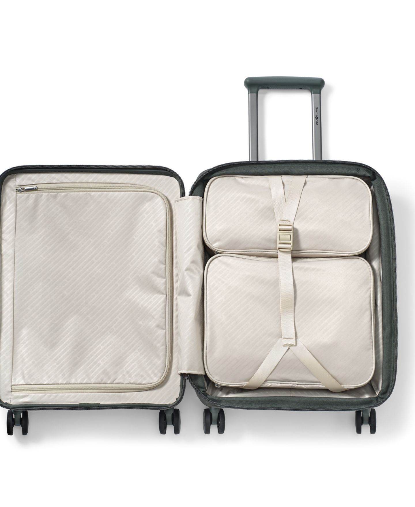 Чемодан Samsonite Paralux Global 22" Hardside Carry-On Spinner Luggage, цвет: Оливковый — фото 13
