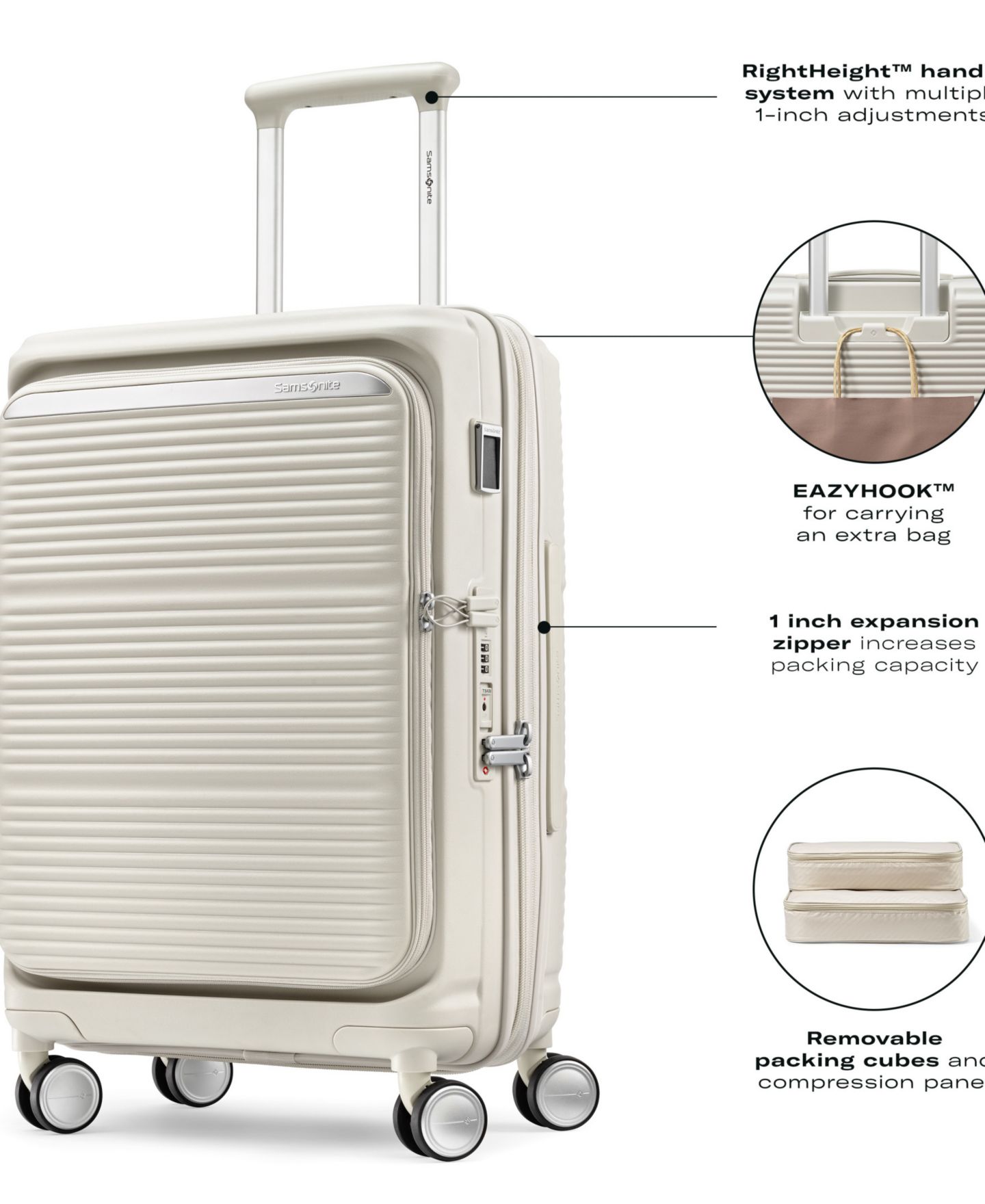 Чемодан Samsonite Paralux Hardside Large 30" Check-In Spinner Luggage, цвет: Чёрный — фото 15