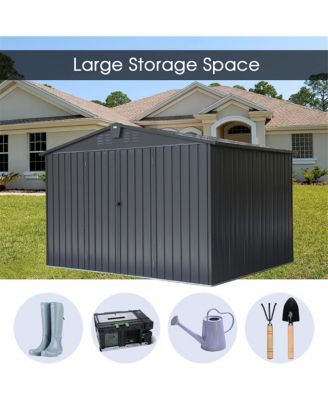 8-ft x 10-ft Galvanized steel Storage Shed