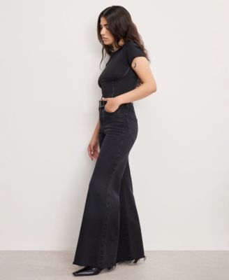 Soft Tech Good Petite Wide-Leg High-Rise Jeans