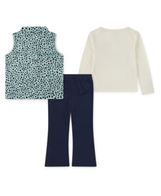 Girls' 2T-6X Wild Warmth T-Shirt, Vest and Pants, 3-Piece Set