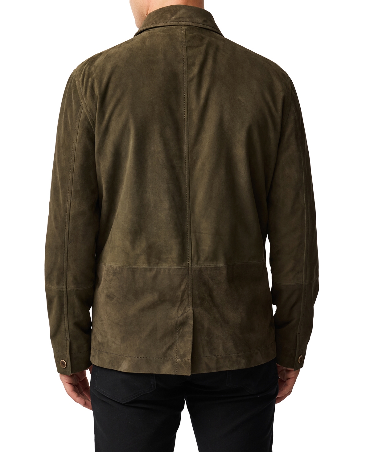 Rodd & Gunn Somerset Suede Shirt Jacket In Green