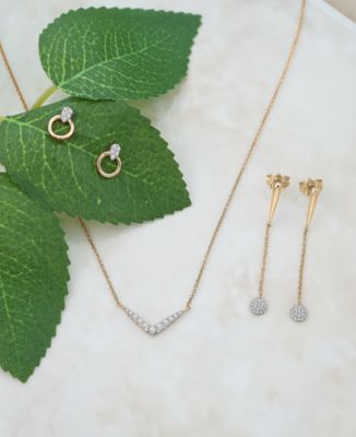 Diamond Drop Earrings (1/10 ct. t.w) in 14K Yellow Gold, Created for Macy's