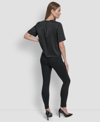 Women's Studded Boxy Short Sleeve Top