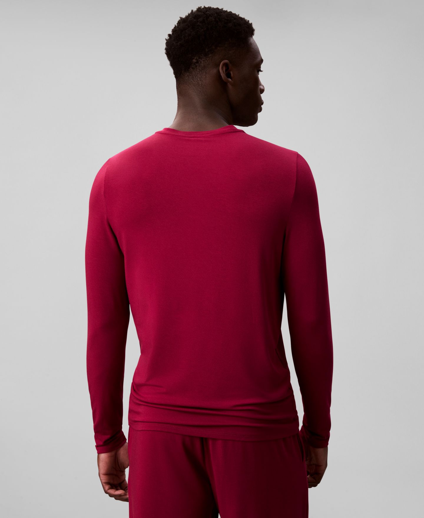 Пижамный топ для мужчин, с планкой на пуговицах — Calvin Klein, цвет: Свекольный красный — фото 5