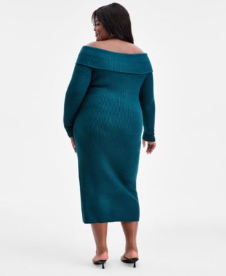 Trendy Plus Size Merlyn Off-The-Shoulder Dress