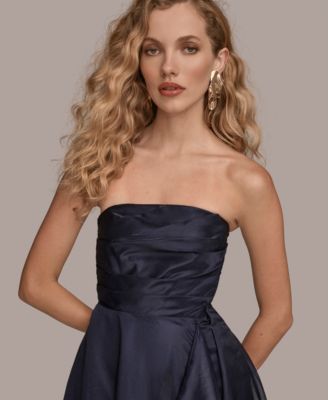Women's Ruched Strapless Gown
