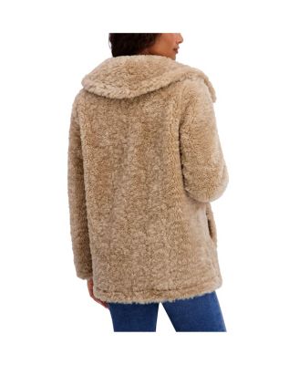 Women's Oversized Double Breasted Faux Fur Coat