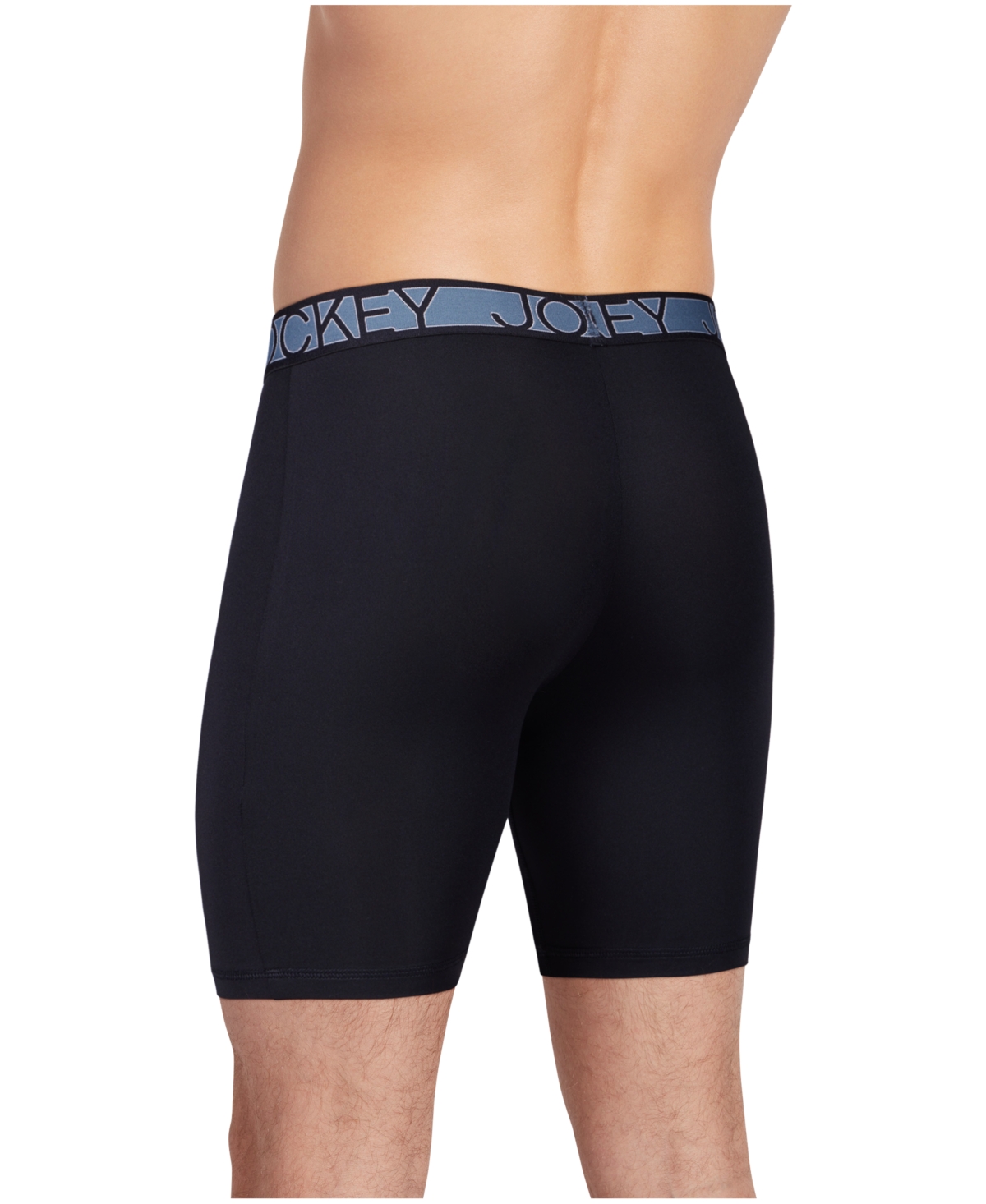Jockey Big Men's 2-pack Long Leg Boxer Brief Set In Black