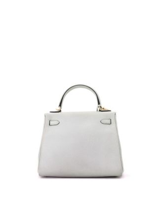 Pre-Owned Hermes Kelly 25 Handbag Grey Togo with Gold Hardware