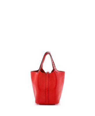 Pre-Owned Hermes PM Picotin Lock Bag Tressage Epsom