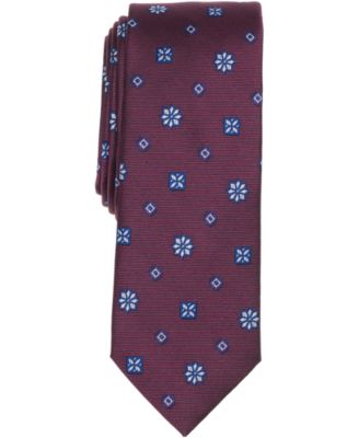 Bar III - Men's Admiral Neat Floral Print Tie