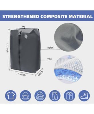 Reusable Vacuum Compression Bags with Pump (20") - Space-Saving Waterproof Travel Storage for Luggage