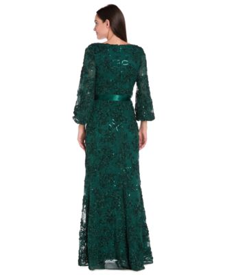 Petite Long Scoop Neck Lace Dress