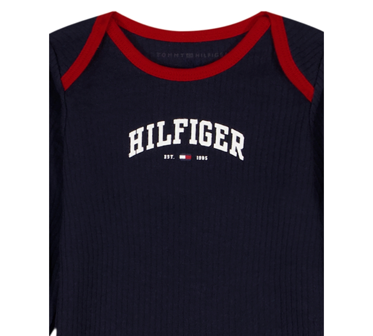 Tommy Hilfiger Baby Boys Drop Needle Logo Footed Coverall
