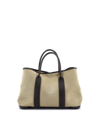 36 Garden Party Tote Toile and Leather