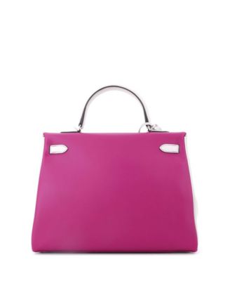 Kelly 35 Handbag Bicolor Evercolor with Brushed Palladium Hardware