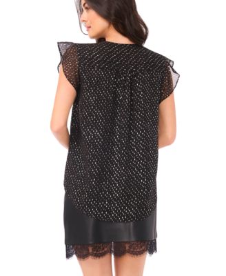 Women's V-Neck Ruffle Sleeve Top