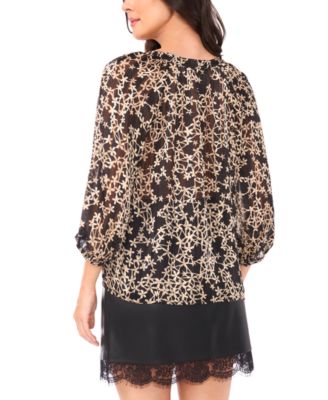 Women's Raglan Sleeve Button Front Top