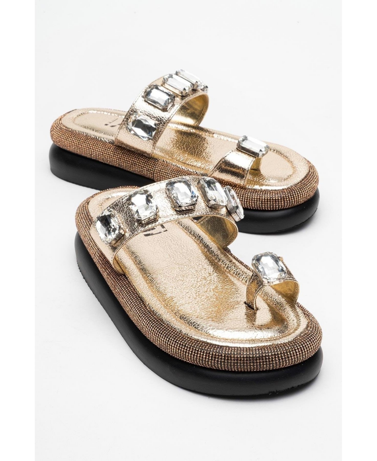 Prologue Shoes Evans Jeweled Platform Sandal (Women)