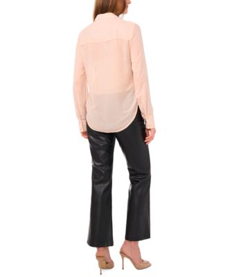 Women's Collar Neck Button Front Top