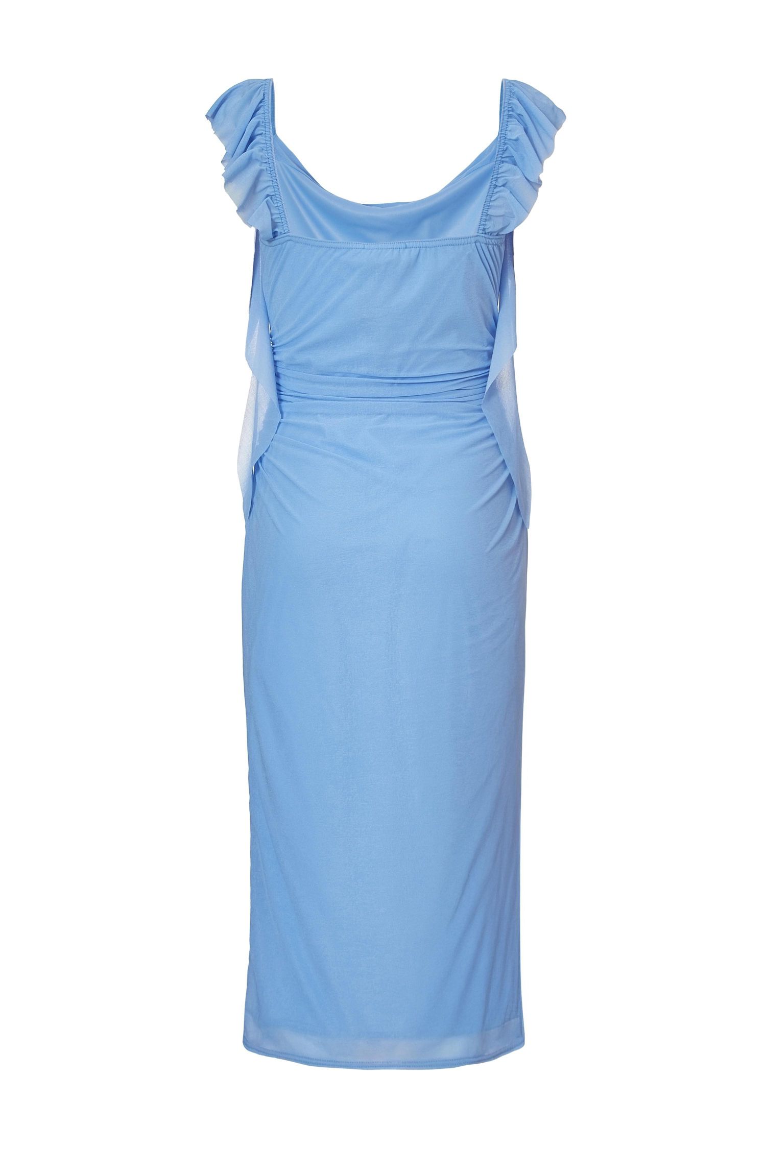 Women's Frill Bodycon Midi Dress