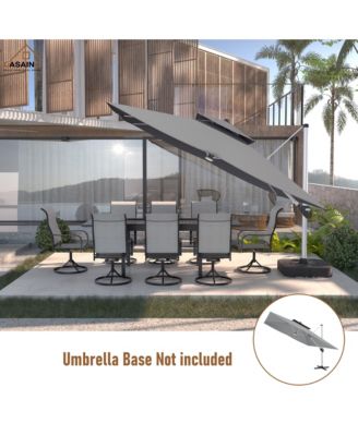 11 FT Square Double Top Patio Umbrella