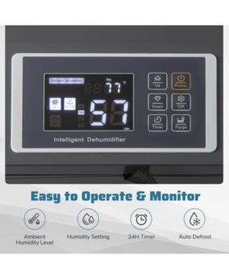 154 Pints Commercial Dehumidifier With Pump Drain Hoses For Basements Job Sites