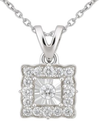 2-Pc. Diamond Necklace and Earrings Set (1/3 ct. t.w.) in Sterling Silver