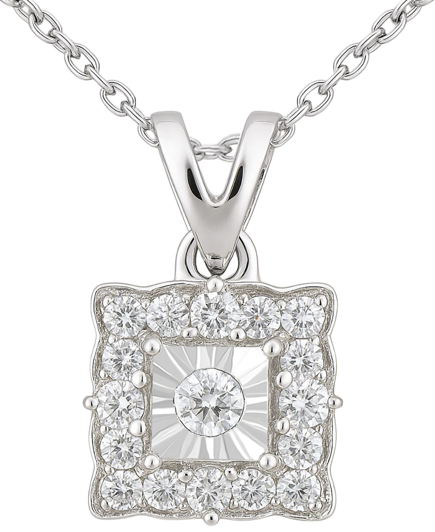 2-Pc. Diamond Necklace and Earrings Set (1/3 ct. t.w.) in Sterling Silver
