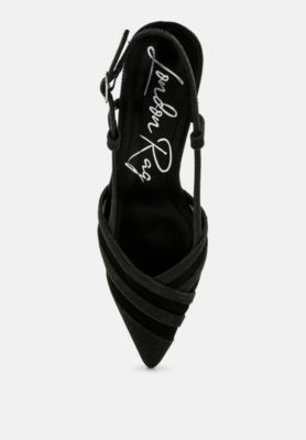 Womens London Rag 's Daldra Kitten Heel Slingback Sandals