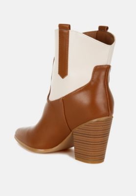 Womens Gallops Two Tone Cowboy Boots