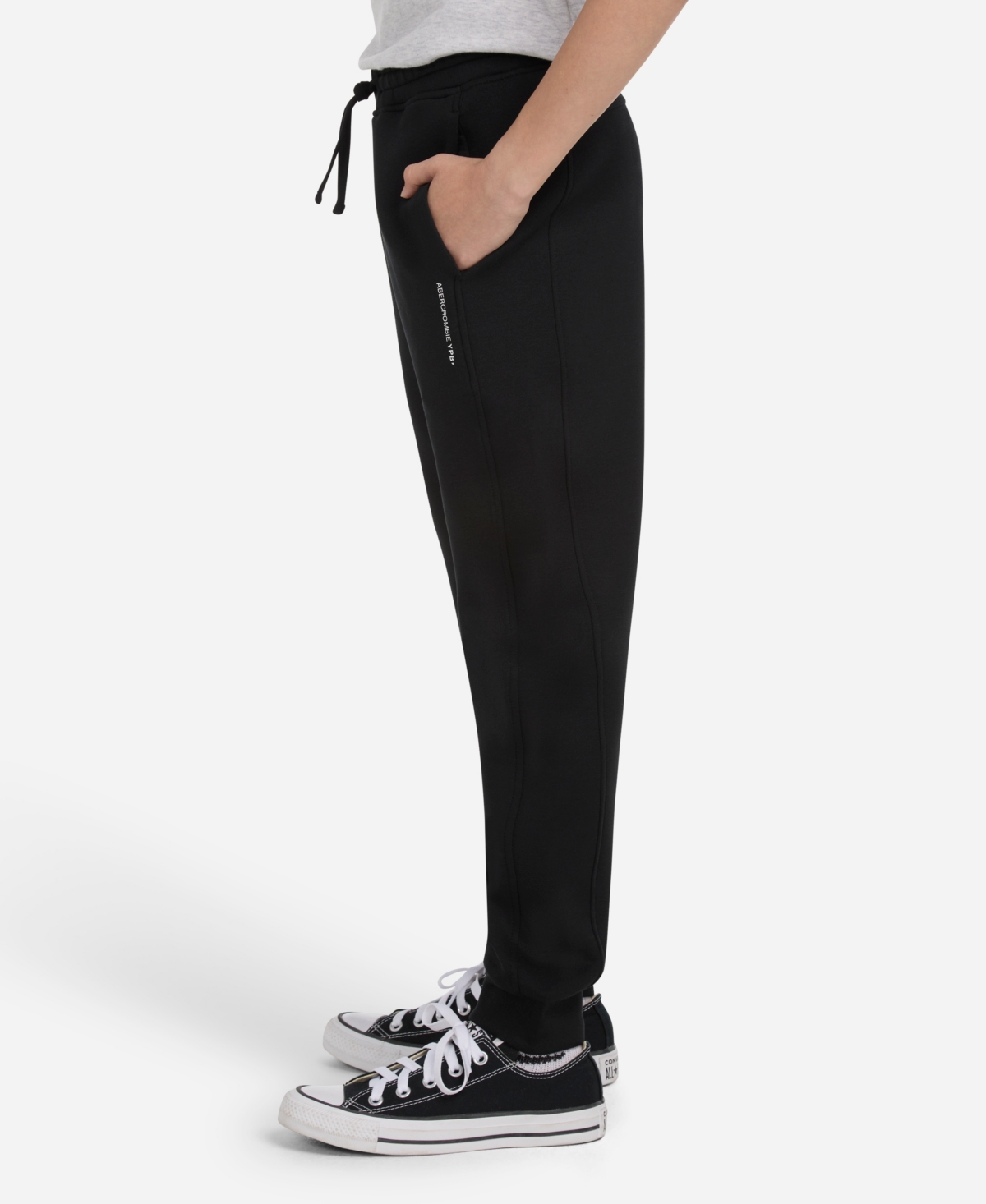 Abercrombie Boys 5-18 Elastic Waist Slim Joggers In Black