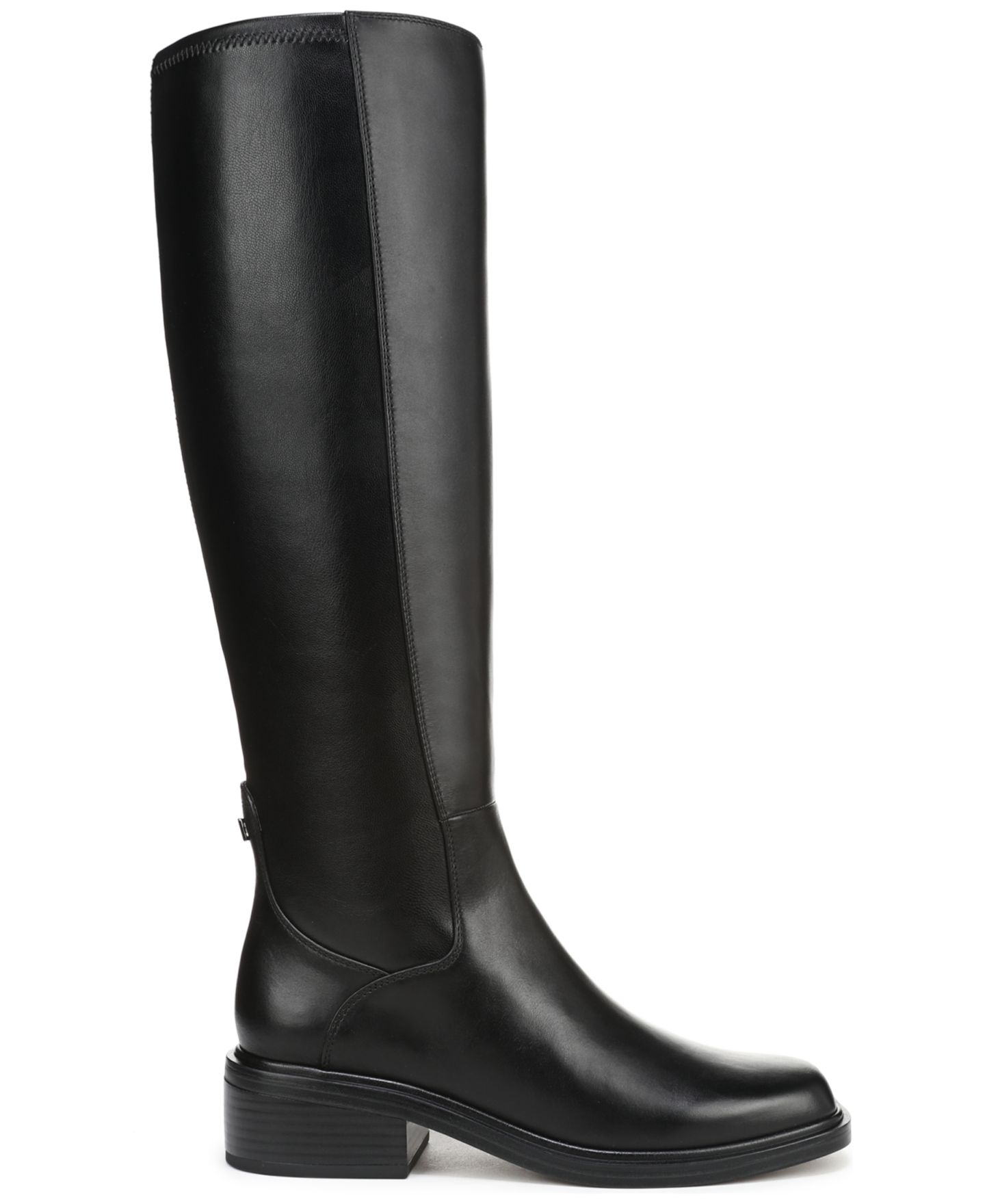 Женские ботинки Franco Sarto Gisella Square Toe Zip Tall Boots, Regular & Wide Calf, цвет: Чёрный кожаный — фото 3