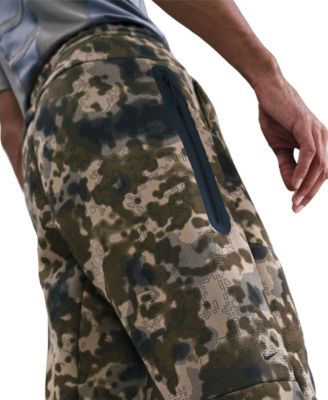 Men's Tech Open-Hem Fleece Camo Pants