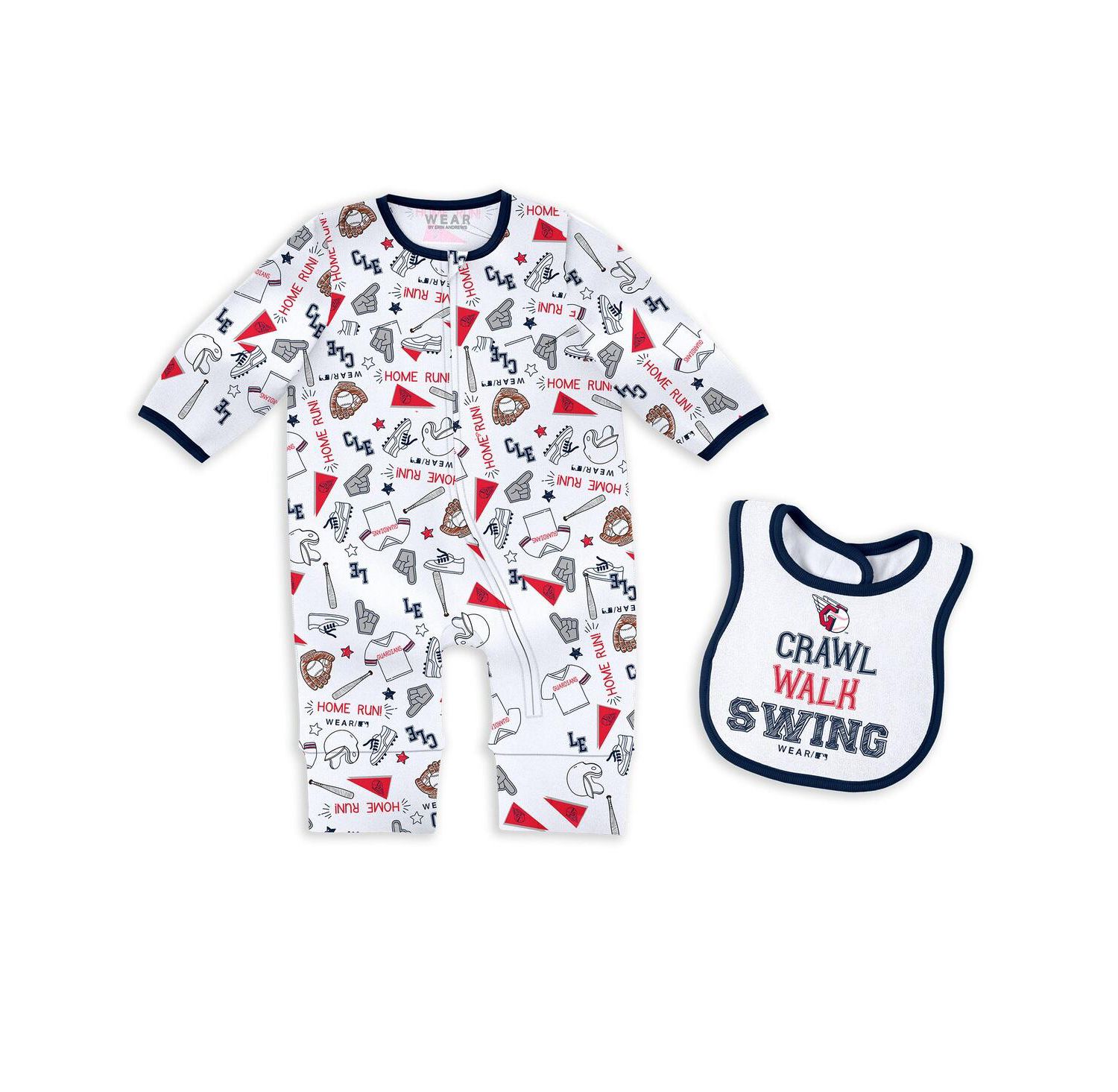 Baby Boys and Girls 2-Piece Cleveland Guardians Sleep Play Set