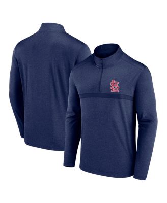 Fanatics - Men's&nbsp; Heather Navy St. Louis Cardinals Head-to-Head Quarter-Zip Pullover