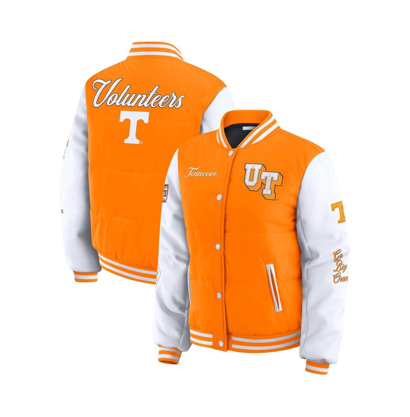 Женская куртка WEAR by Erin Andrews Tennessee Orange Tennessee Volunteers Varsity Puffer — фото 1