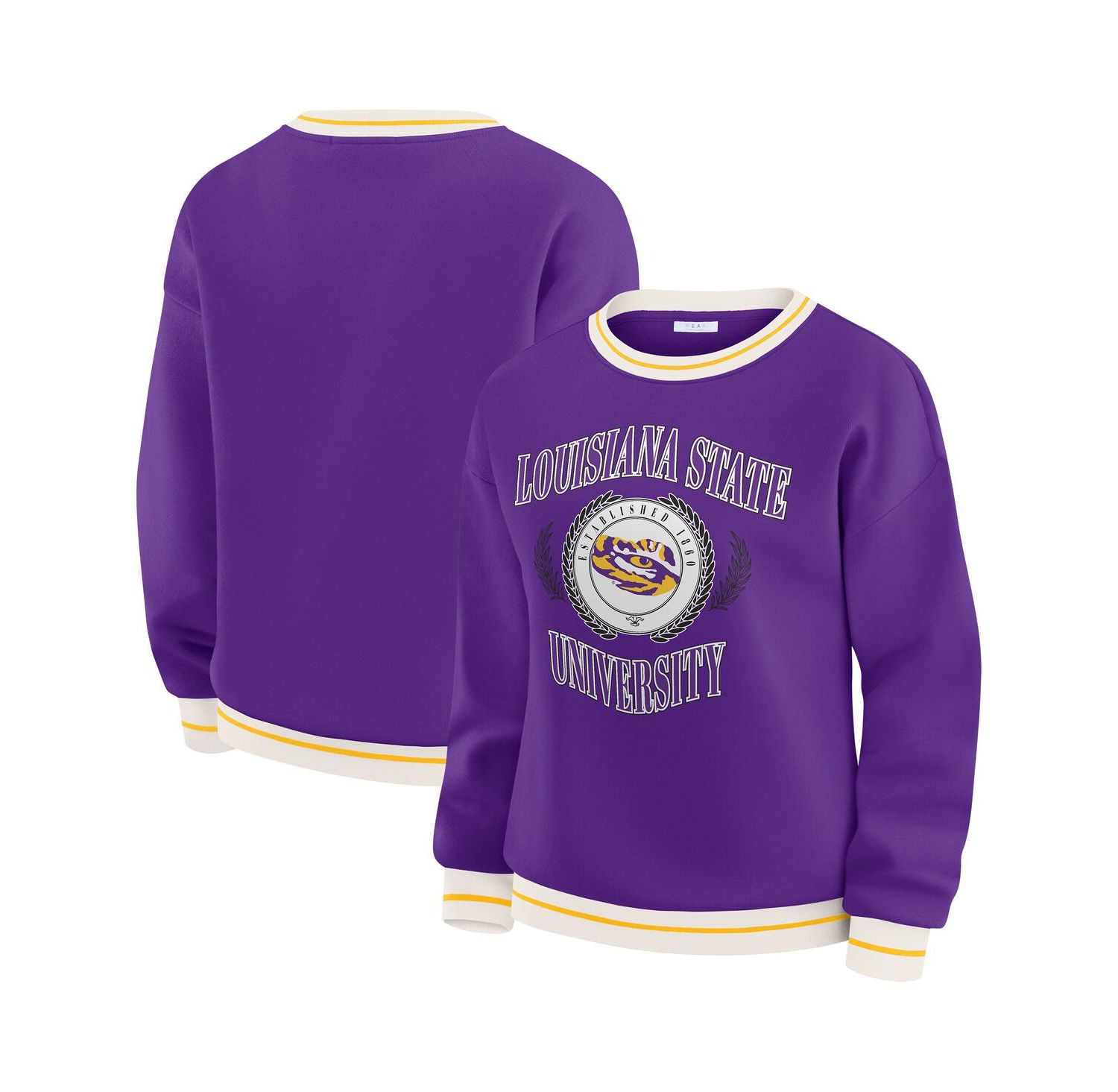 Women's Purple LSU Tigers Seal Sweatshirt