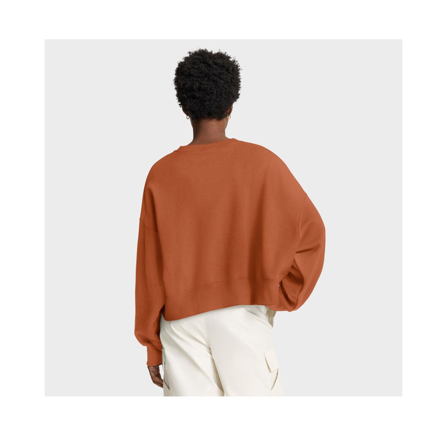 Women's Texas Orange Texas Longhorns Oversized Phoenix Arch Pullover Sweatshirt