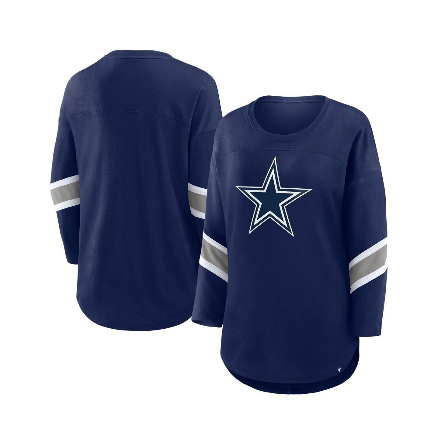 Женская футболка Fanatics Navy Dallas Cowboys Redzone 3/4-Sleeve — фото 1